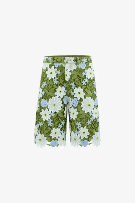 Yitai Guipure Embroidery Shorts