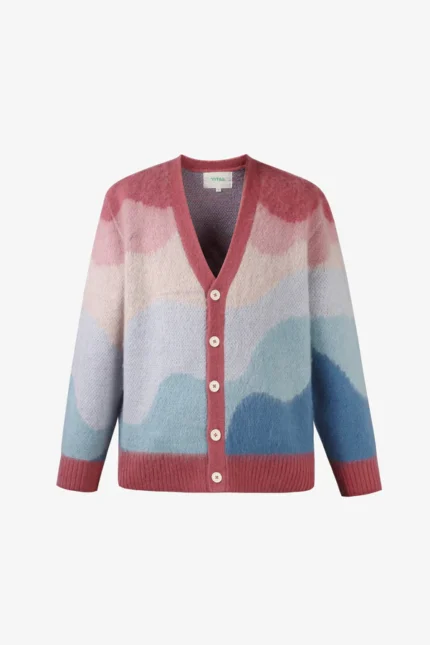 Yitai Pastel Wave Mohair Cardigan