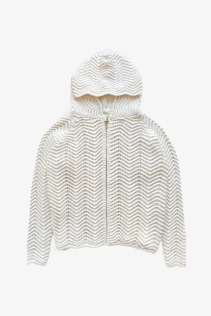 Yitai Chevron Stitch Zip Hoodie