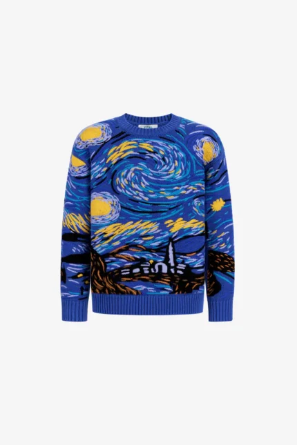 Yitai Starry Night Embroidery Sweater