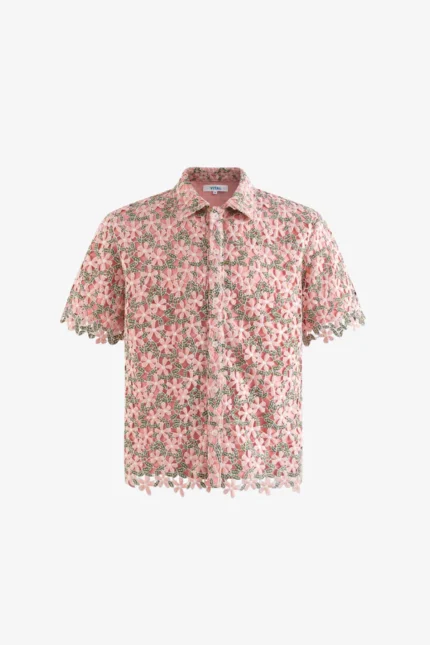 Yitai Sakura Guipure Button-Up